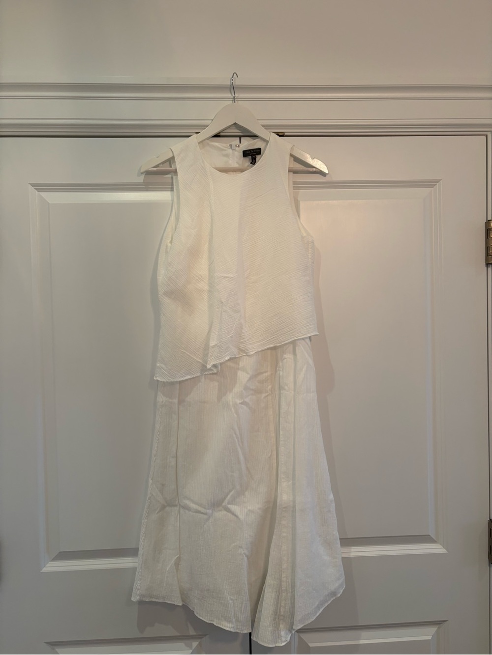 Rag & Bone Sleeveless White Layered Midi Dress